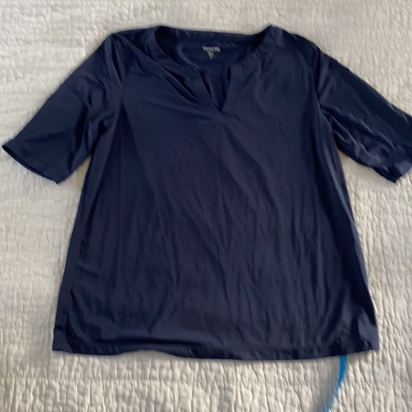 Garnet Hill swimshirt coverup M navy - Picture 1 of 10